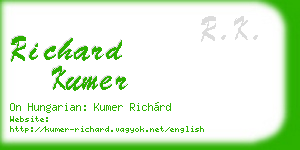richard kumer business card